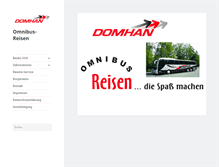 Tablet Screenshot of domhan-reisen.de